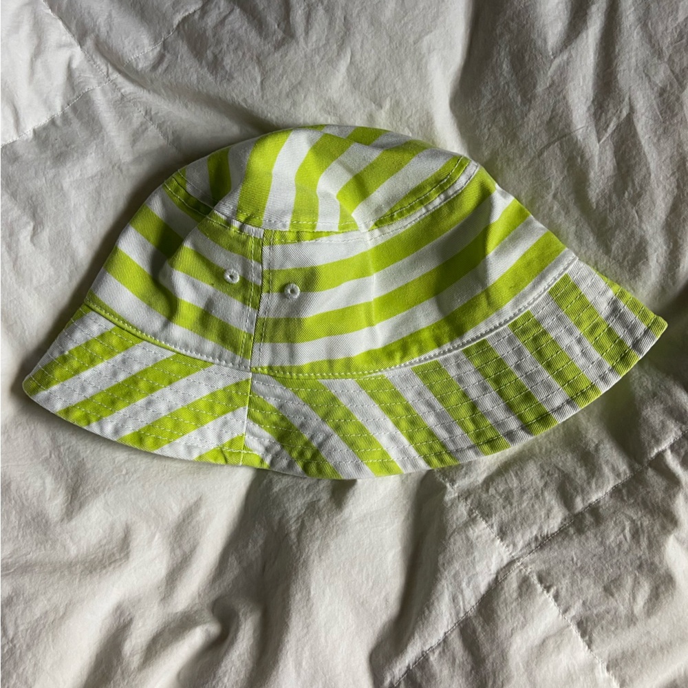 Aerie Lime and White Striped Hat
